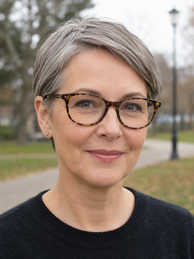 18 Short Hairstyles for Women Over 50 with Glasses