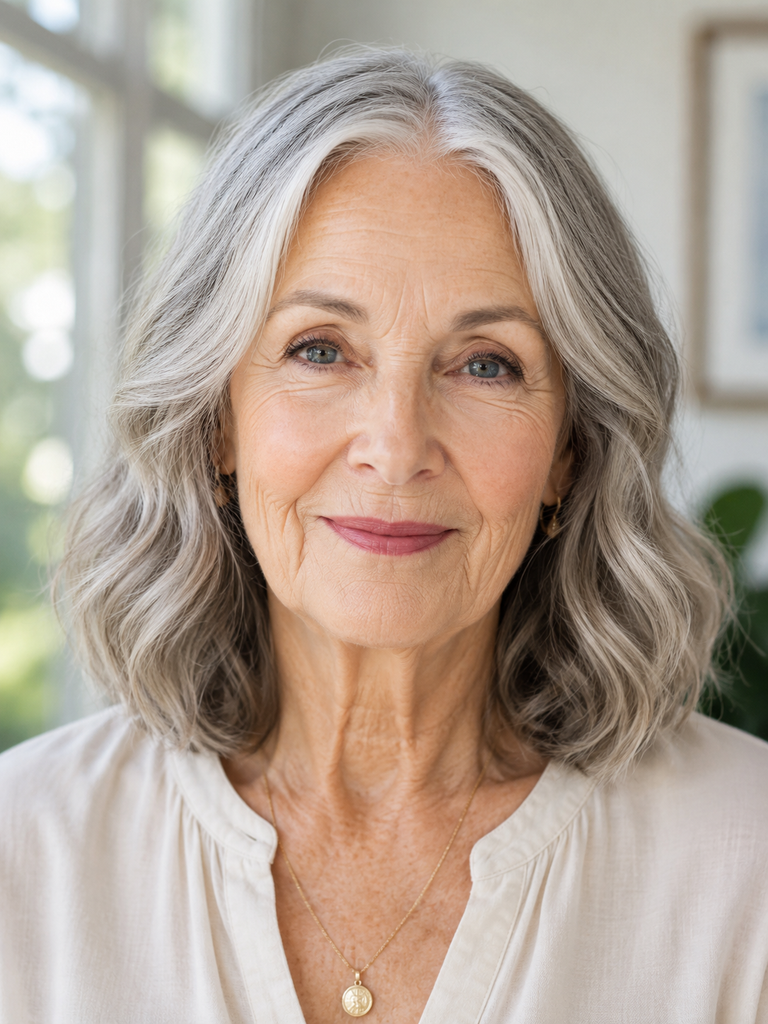 17 Shoulder Length Hairstyles For Older Women